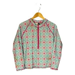 AQUA ET SOL Hilton Head Rash Guard - UPF 50+, Zip Neck, Long Sleeve Large